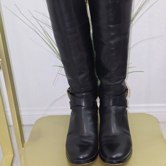 Michael Kors Black Leather Knee Boot - Picture 4 of 14
